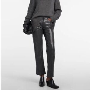 Agolde Sloane Recycled-Leather Jeans